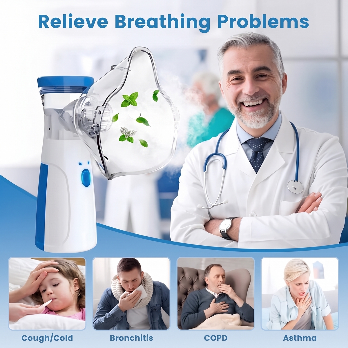 Portable Nebulizer & Humidifier for Baby & Adults